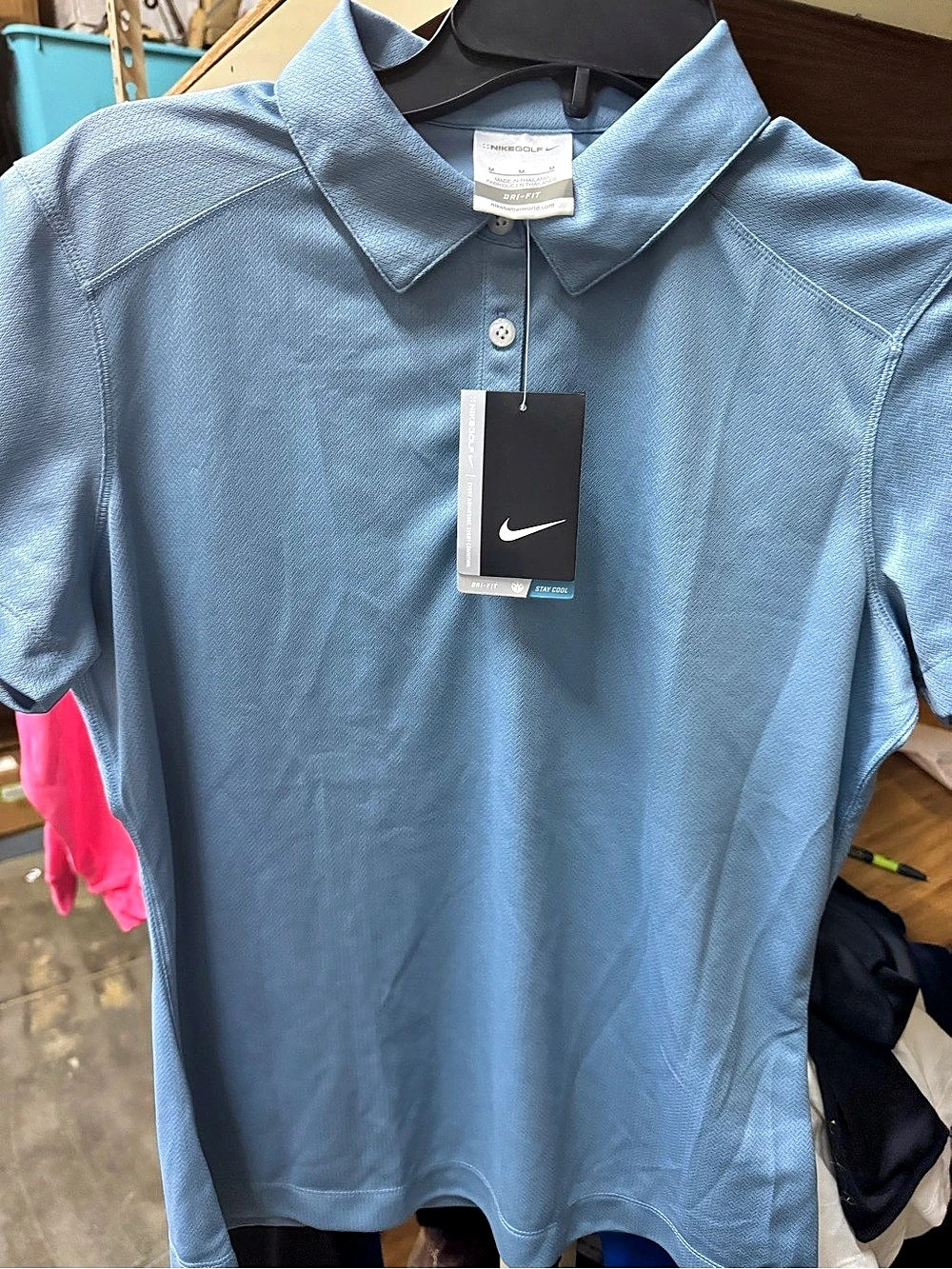 Nike Golf Ladies Dri-FIT Polo light Blue Medium. NWT